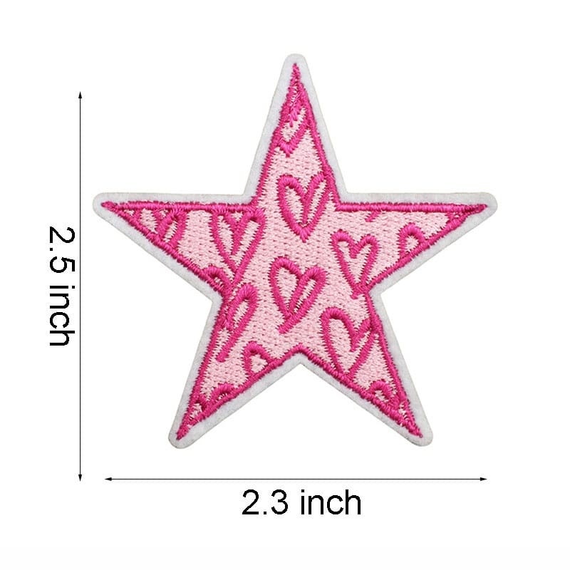 Pink Western Embroidered Patches