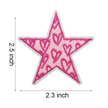 Pink Western Embroidered Patches