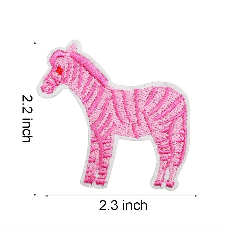 Pink Western Embroidered Patches