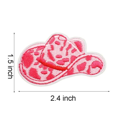 Pink Western Embroidered Patches