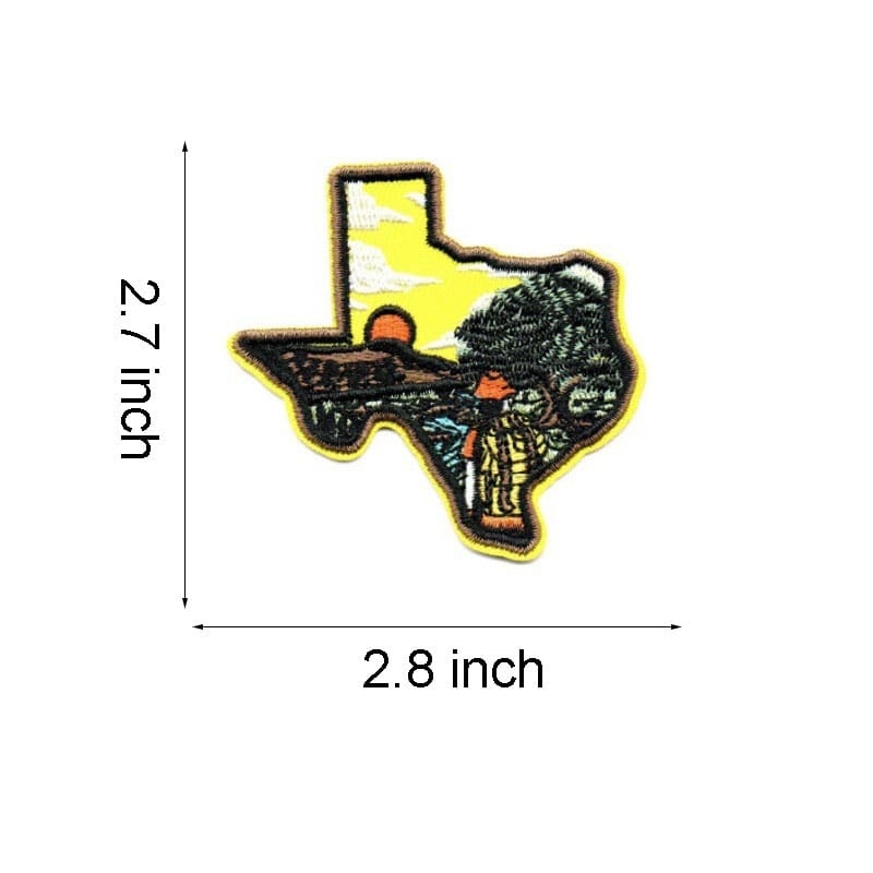 Western Map Embroidered Patches