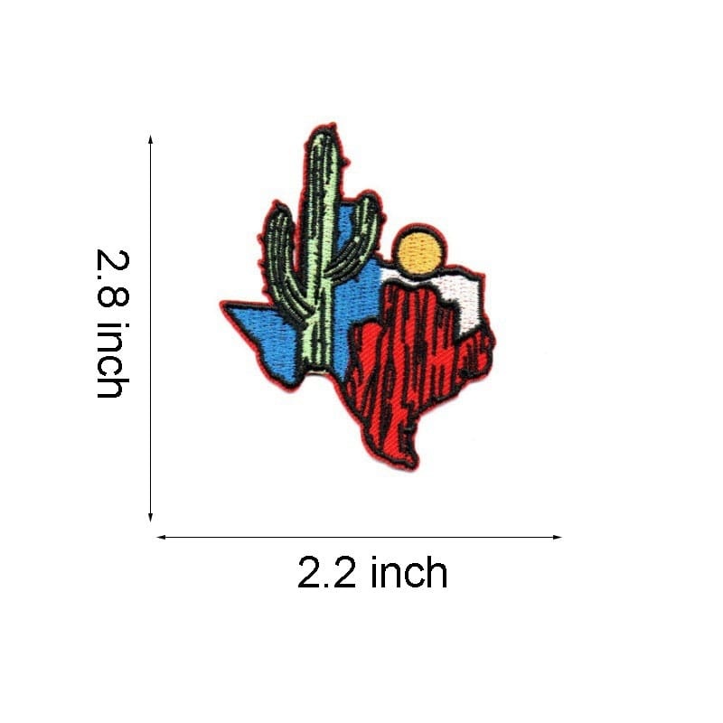 Western Map Embroidered Patches