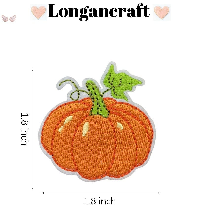Pumpkin Leaf Embroidered Patches