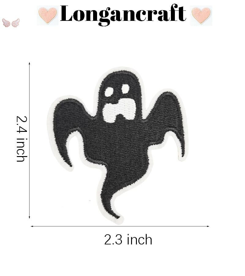 Halloween Ghost Bat Embroidered Patches