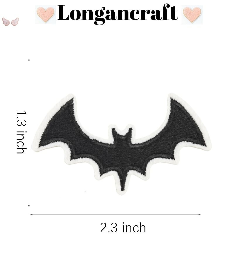 Halloween Ghost Bat Embroidered Patches