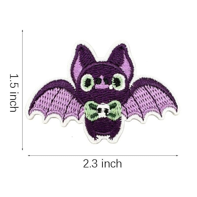 Halloween Black Cat Embroidered Patches