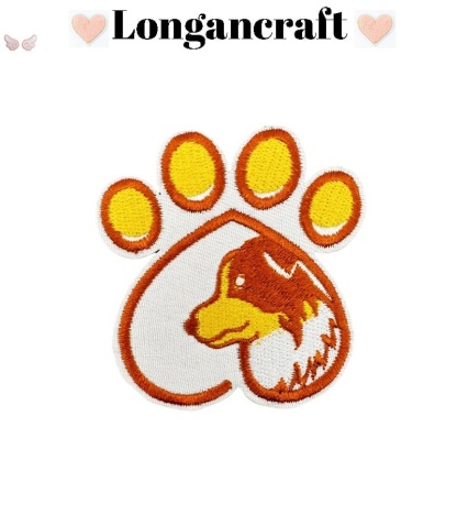 Animal Color Paw Embroidered Patches