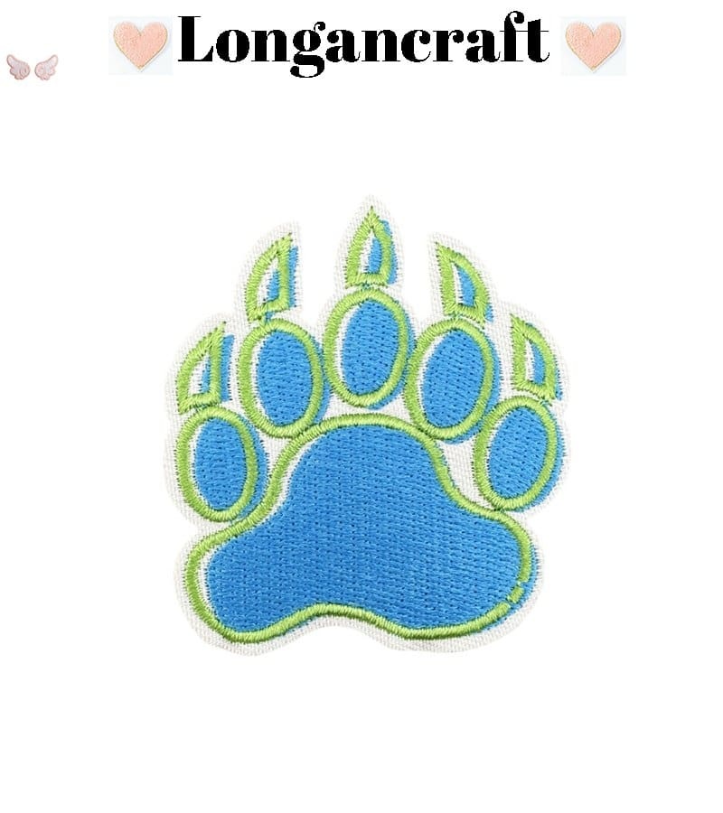 Animal Color Paw Embroidered Patches