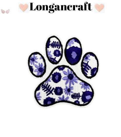 Animal Color Paw Embroidered Patches