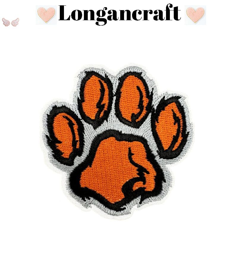 Animal Color Paw Embroidered Patches