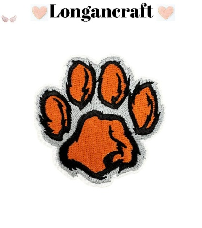 Animal Color Paw Embroidered Patches
