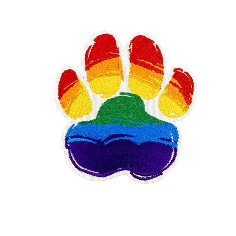 Animal Color Paw Embroidered Patches