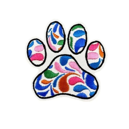 Animal Color Paw Embroidered Patches