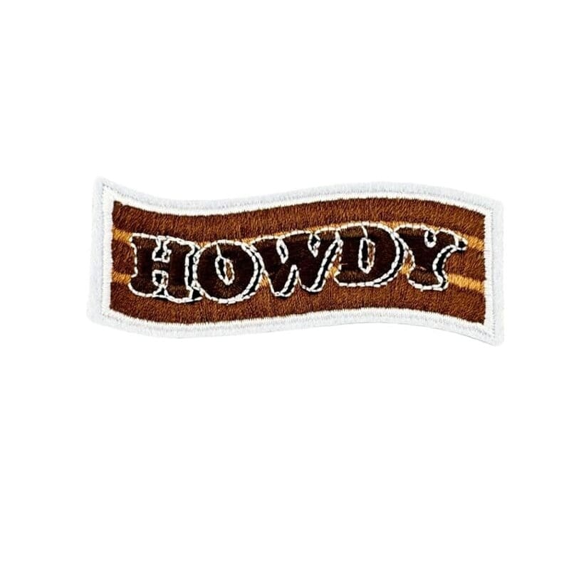 Western Cowboys Brown Iron On Patches