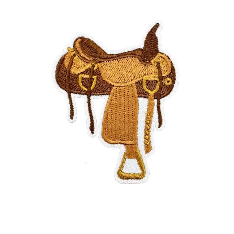 Western Cowboys Brown Iron On Patches