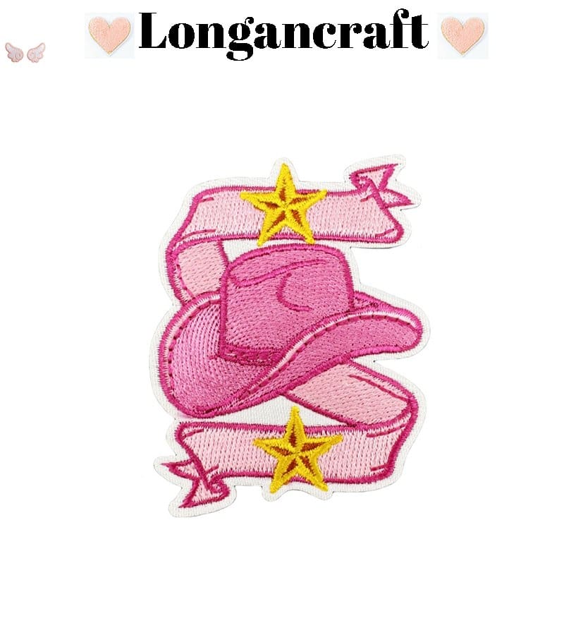 Western Cowgirls Pink Iron On Patches