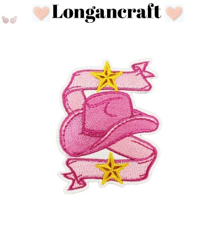 Western Cowgirls Pink Iron On Patches