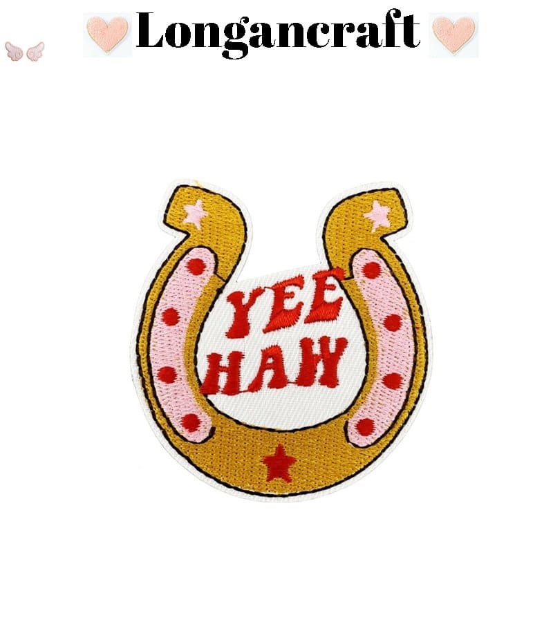 Western Cowgirls Pink Iron On Patches