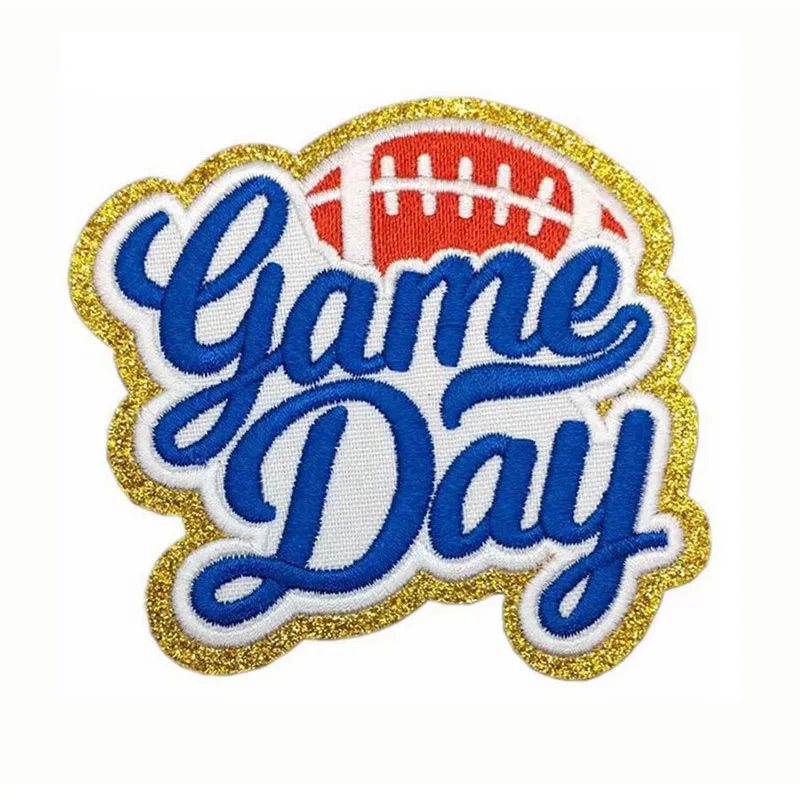 Color Game Day Football Iron On Patch