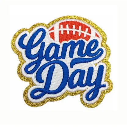 Color Game Day Football Iron On Patch
