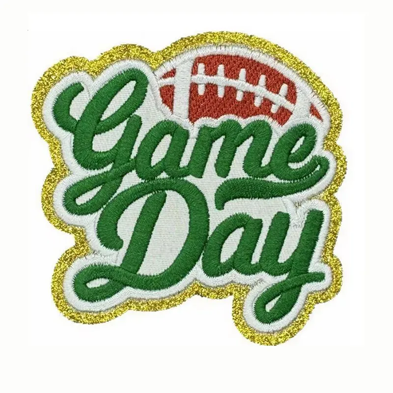 Color Game Day Football Iron On Patch