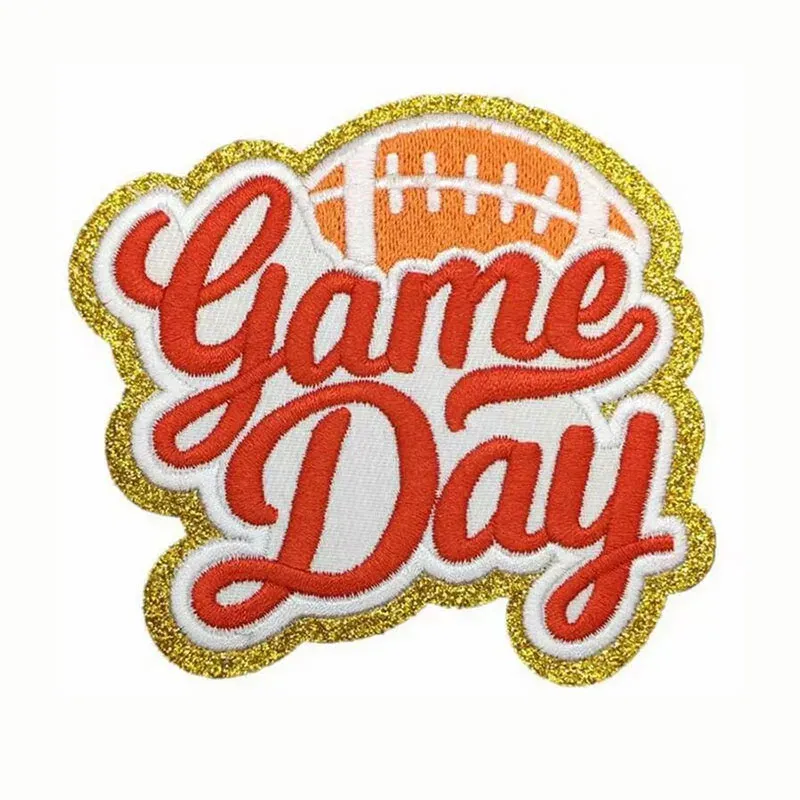 Color Game Day Football Iron On Patch