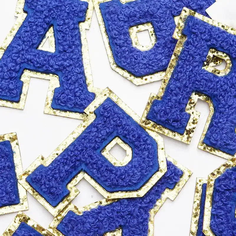 Royal Blue Letter Iron On Patch