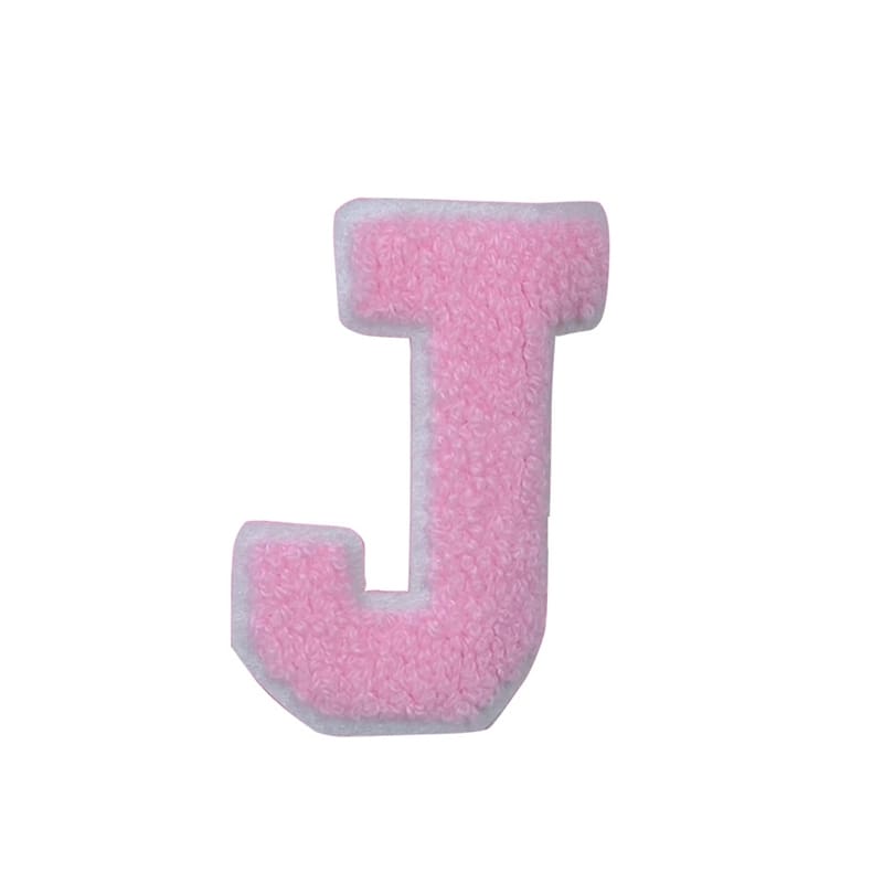 Bright Pink Letter Iron On Patches