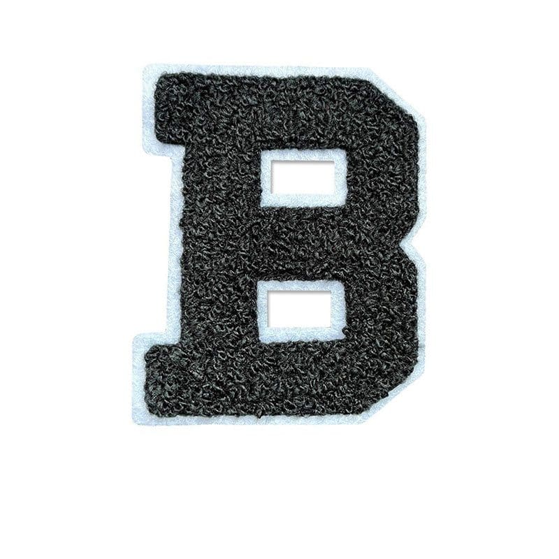 White Border Black Letter Patch
