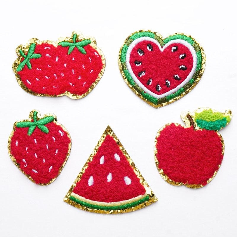Strawberry Apple Fruit Iron On Patches