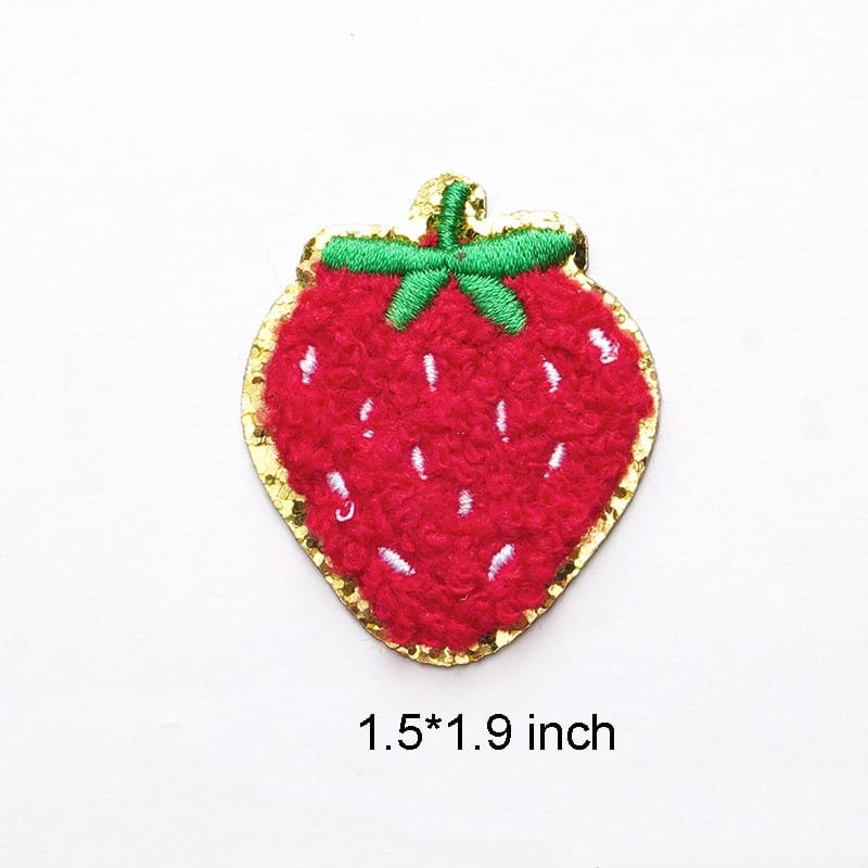 Strawberry Apple Fruit Iron On Patches