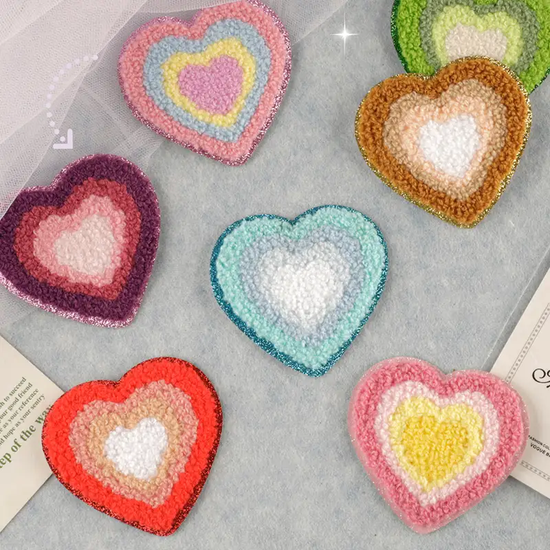 Heart Colorful Iron On Patches