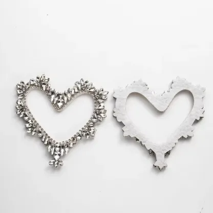 Heart Rhinestone Sew On Patches