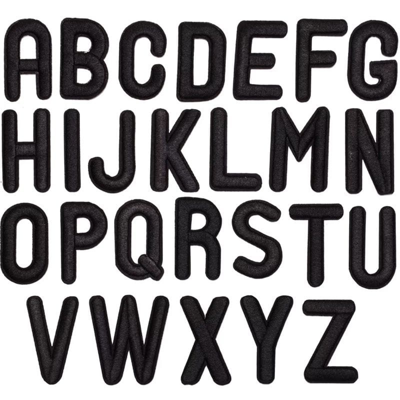 Black Art Letter Iron On Patches