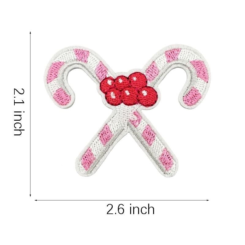 Pink Christmas Iron On Patches