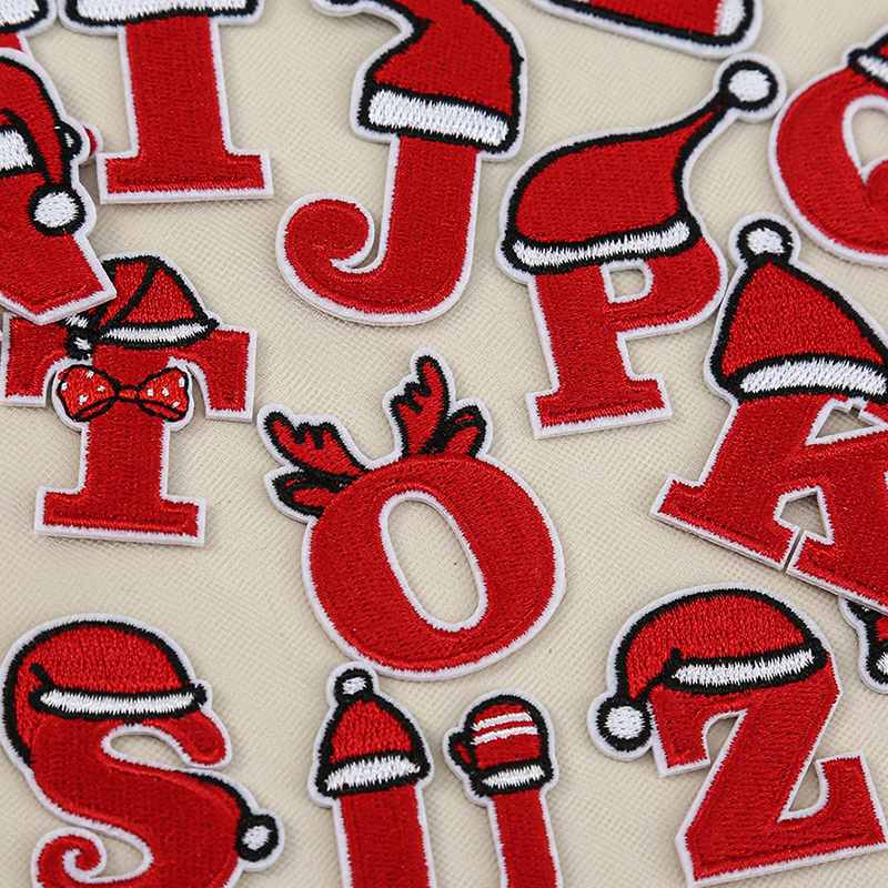 Christmas Letter Embroidered Patch