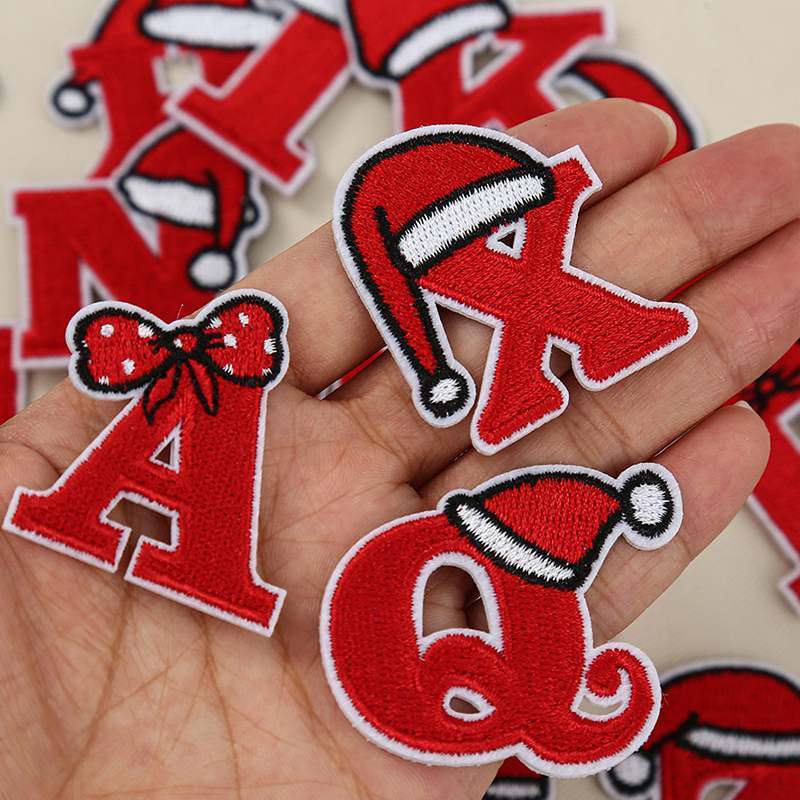 Christmas Letter Embroidered Patch