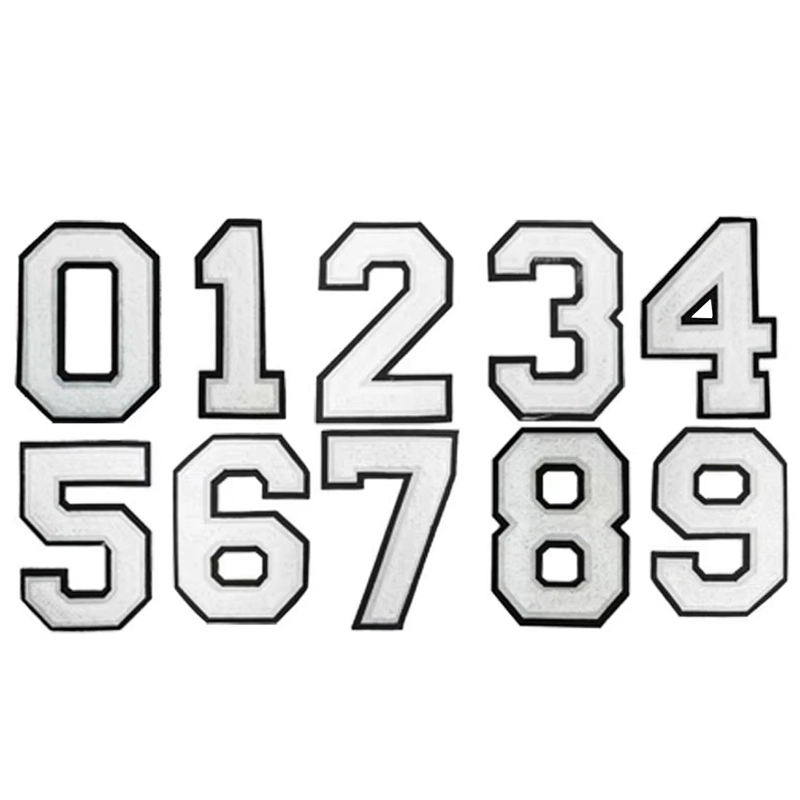 White Large Letter Chenille Patch