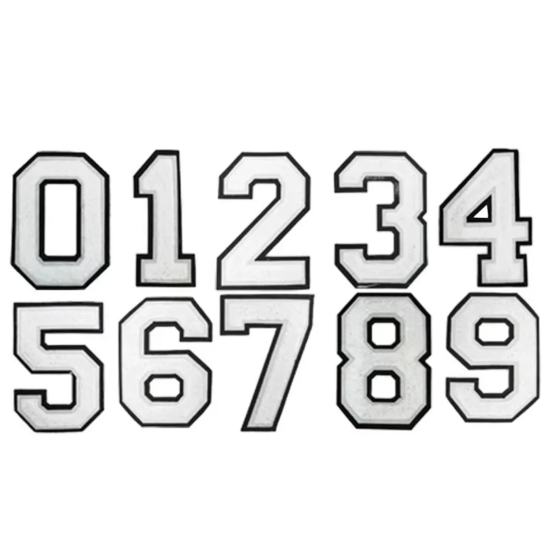 White Large Letter Chenille Patch