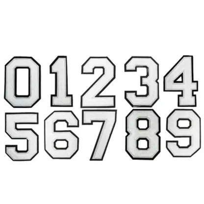 White Large Letter Chenille Patch