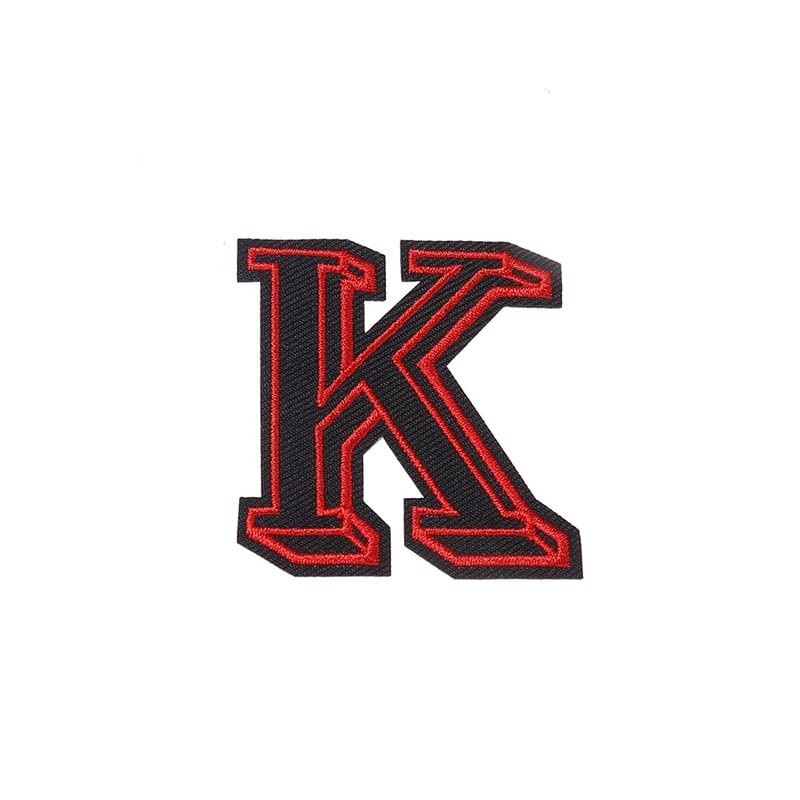 Black Red Letter Iron On Patches