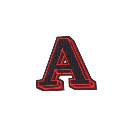 Black Red Letter Iron On Patches