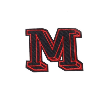 Black Red Letter Iron On Patches