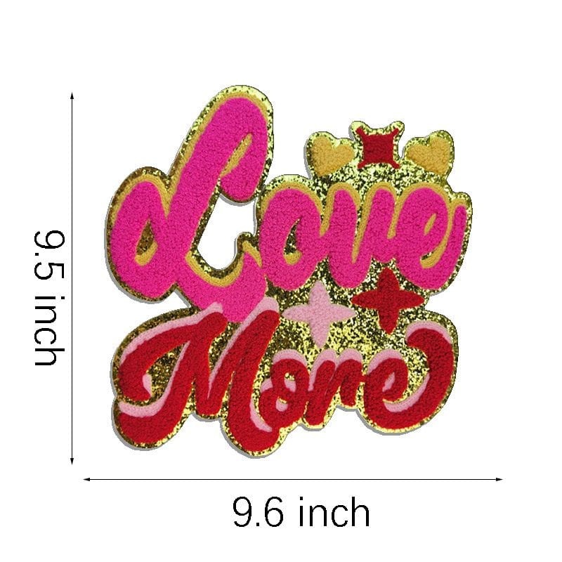 Large Letter Love Chenille Patch