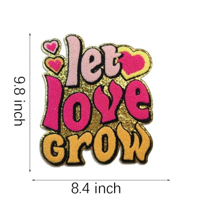 Large Letter Love Chenille Patch