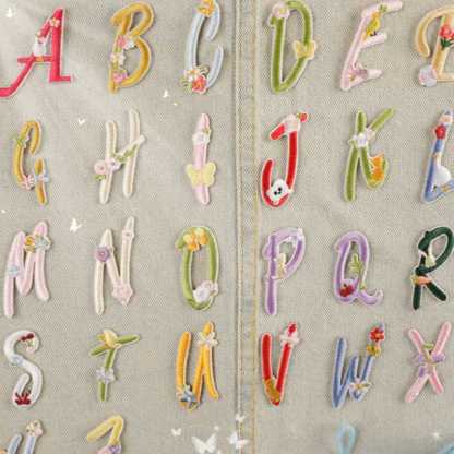 Color Flower Letter Iron On Patches