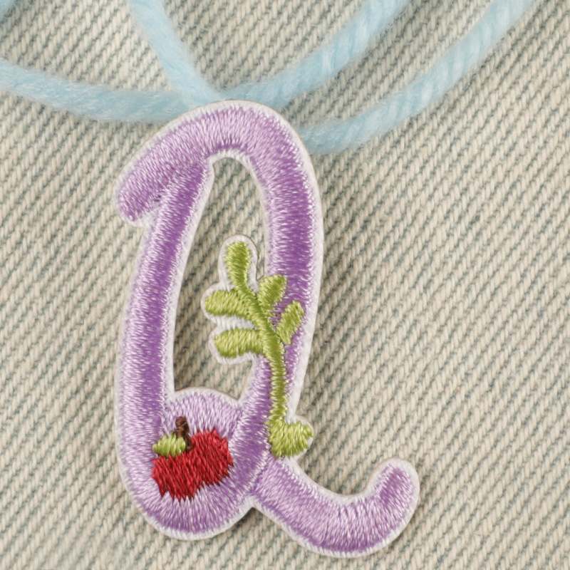 Color Flower Letter Iron On Patches