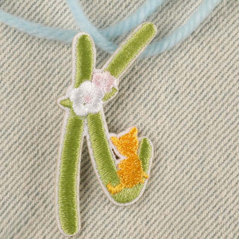 Color Flower Letter Iron On Patches