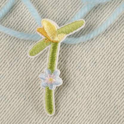 Color Flower Letter Iron On Patches