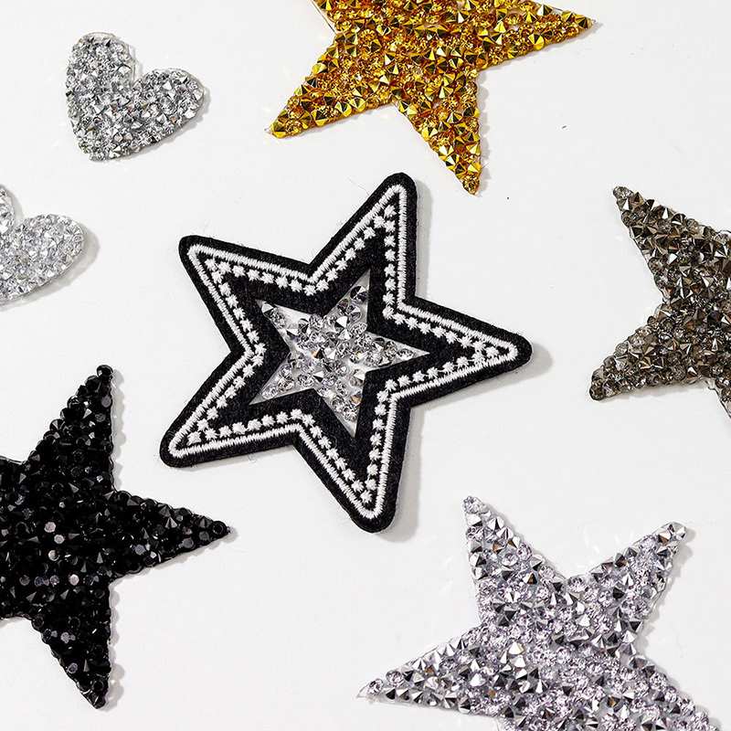 Star Rhinestone Glitter Patches